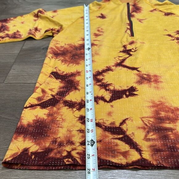 Lululemon Metal Vent Tech Half-Zip 2.0 Marble Dye Soliel Yellow Size Medium - Picture 11 of 12